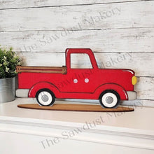 Load image into Gallery viewer, Farmhouse Reversable Side View Truck SVG | Interchangeable Farmhouse Truck | 12" Truck Inserts | Laser Cut File | Interchangeable Truck SVG