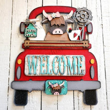 Load image into Gallery viewer, Add-on for Interchangeable Farmhouse Truck SVG | 12" and 24" Truck SVG | Highland Cow Truck | Farm | Cow Truck Interchangeable SVG