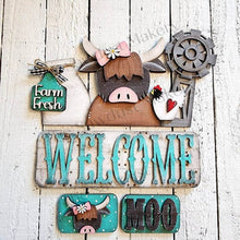 Load image into Gallery viewer, Add-on for Interchangeable Farmhouse Truck SVG | 12" and 24" Truck SVG | Highland Cow Truck | Farm | Cow Truck Interchangeable SVG