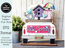 Load image into Gallery viewer, Add-on for Interchangeable Farmhouse Truck SVG | 12" and 24" Truck SVG | Hello Spring Truck | Flowers | Spring Truck Interchangeable SVG