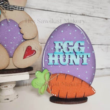 Load image into Gallery viewer, Standing Easter Shelf Sitter SVG | Laser Cut File | Glowforge | Easter SVG | Bunny laser cut file | Bunny svg | Easter Mantle Decor