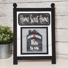Load image into Gallery viewer, Home Sweet Home Bistro Bundle Interchangeable SVG File | Laser Cut File | Interchangeable Frame | Farmhouse Bistro Sign SVG