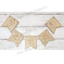 Load image into Gallery viewer, USA Patriotic Banner SVG | Laser Cut File | Glowforge | Red, White & Blue SVG | Banner svg | Banner America | 4th of July Svg | Stars
