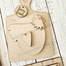 Load image into Gallery viewer, Chicken Tiered Tray SVG File | Laser Cut File | Home svg | Chicken SVG | Chicken coop svg | Farmhouse SVG | Fresh Eggs svg