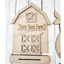Load image into Gallery viewer, Standing Farm Shelf Sitter SVG | Highland Cow laser cut file | Laser SVG | Glowforge | Chicken SVG | Barn svg | Fresh Milk svg | Cows