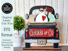 Load image into Gallery viewer, Add-on for Interchangeable Farmhouse Truck SVG | 12" and 24" Truck SVG | Chicken Truck | Farm Fresh Eggs | Chicken Truck Interchangeable SVG