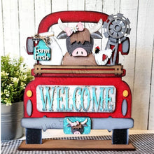 Load image into Gallery viewer, Add-on for Interchangeable Farmhouse Truck SVG | 12" and 24" Truck SVG | Highland Cow Truck | Farm | Cow Truck Interchangeable SVG