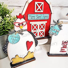 Load image into Gallery viewer, Standing Farm Shelf Sitter SVG | Highland Cow laser cut file | Laser SVG | Glowforge | Chicken SVG | Barn svg | Fresh Milk svg | Cows