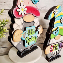 Load image into Gallery viewer, Add-on Interchangeable Gnome SVG File | Spring Add - on | Laser Cut File | Spring Flower Gnome SVG File | SVG | Gnome | Gnome Shelf Sitter