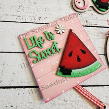Load image into Gallery viewer, Summer Watermelon Tiered Tray SVG File | Laser Cut File | Glowforge | Watermelon | Ants | Picnic | Summer SVG | Daisy svg