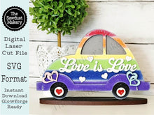 Load image into Gallery viewer, Add-on for Interchangeable Car Svg | Interchangeable Car SVG | Pride Interchangeable car | Love is Love Interchangeable SVG