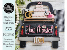 Load image into Gallery viewer, Add-on for Interchangeable Farmhouse Truck SVG | 12" and 24" Truck SVG | Wedding Truck | Love | Cake | Wedding Truck Interchangeable