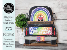 Load image into Gallery viewer, Add-on for Interchangeable Farmhouse Truck SVG | 12" and 24" Truck SVG | Pride Truck | Love is Love | Truck Interchangeable SVG