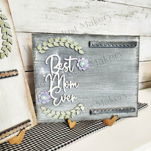 Load image into Gallery viewer, Mother's Day Photo Frame SVG File | Mother's Day Gift | Laser cut file | Glowforge | Best Mom Ever SVG | Mom Photo Frame SVG