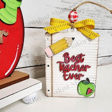 Load image into Gallery viewer, Teacher Appreciation Gift Car Holder SVG File | Laser Cut File | Teacher Ornament | Teacher svg |Personalized Ornament | Teacher Gift SVG