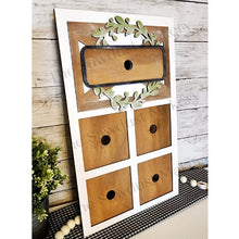 Load image into Gallery viewer, Interchangeable Farmhouse Door Leaning Frame SVG | Laser Cut File | Glowforge | Farmhouse Interchangeable SVG | Seasonal Interchangable svg