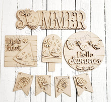 Load image into Gallery viewer, Summer Watermelon Tiered Tray SVG File | Laser Cut File | Glowforge | Watermelon | Ants | Picnic | Summer SVG | Daisy svg