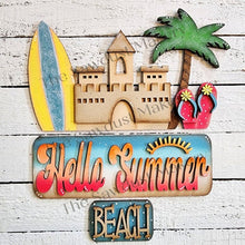 Load image into Gallery viewer, Add-on for Interchangeable Farmhouse Truck SVG | 12" and 24" Truck SVG | Hello Summer Beach Truck | Summer | Summer Truck Interchangeable