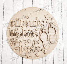 Load image into Gallery viewer, Patriotic Summer Door Hanger SVG File | Laser Cut File | 4th of July SVG File | Door Hanger svg | Summer svg |Firework and Freedom svg