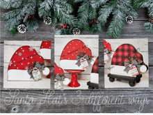 Load image into Gallery viewer, Santa Hat Shelf Sitters SVG File | Laser Cut File | Santa Hat SVG File | Christmas Shelf Sitter | Christmas SVG
