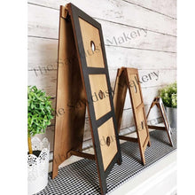 Load image into Gallery viewer, Interchangeable Sandwich Board Standing Frame Bundle SVG | Laser Cut File | Glowforge | Insert Frame | Seasonal Interchangeable