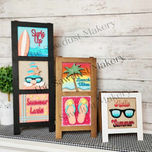 Load image into Gallery viewer, Interchangeable Sandwich Board Standing Frame Bundle SVG | Laser Cut File | Glowforge | Insert Frame | Seasonal Interchangeable