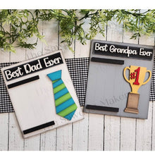 Load image into Gallery viewer, Father's Day Photo Frame SVG File | Father's Day Gift | Laser cut file | Glowforge | Best Dad Ever SVG | Dad Photo Frame SVG | Grandpa