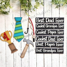 Load image into Gallery viewer, Father's Day Photo Frame SVG File | Father's Day Gift | Laser cut file | Glowforge | Best Dad Ever SVG | Dad Photo Frame SVG | Grandpa