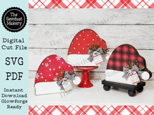 Load image into Gallery viewer, Santa Hat Shelf Sitters SVG File | Laser Cut File | Santa Hat SVG File | Christmas Shelf Sitter | Christmas SVG