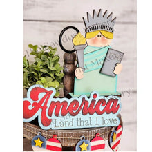 Load image into Gallery viewer, 4th of July Statue of Liberty Tiered Tray SVG File | Laser Cut File | Glowforge | USA | America | 4th of July | America SVG | Liberty svg