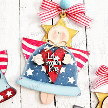 Load image into Gallery viewer, Lady Liberty Angel Shelf Sitter & Ornament SVG File | Laser Cut File | Glowforge | USA | America | 4th of July | Patriotic SVG | Liberty svg