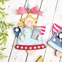 Load image into Gallery viewer, Lady Liberty Angel Shelf Sitter & Ornament SVG File | Laser Cut File | Glowforge | USA | America | 4th of July | Patriotic SVG | Liberty svg