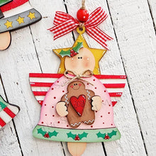 Load image into Gallery viewer, Christmas Angel Ornament SVG File | Laser Cut File | Glowforge | Angel SVG | Christmas SVG | Believe svg | Gingerbread | Joy