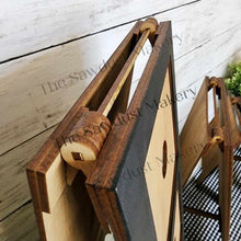 Load image into Gallery viewer, Interchangeable Sandwich Board Standing Frame Bundle SVG | Laser Cut File | Glowforge | Insert Frame | Seasonal Interchangeable
