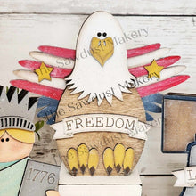 Load image into Gallery viewer, Standing Chunky America Shelf Sitter SVG File | Laser Cut File | Glowforge | USA | America | 4th of July SVG | Patriotic | Freedom