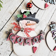 Load image into Gallery viewer, Snowman Banner Christmas Ornament SVG File | Laser Cut File | Christmas Ornament SVG | Snowman Ornament svg | Frosty Ornament svg
