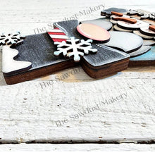 Load image into Gallery viewer, Large Snowman Gnome SVG File | Laser Cut File | Standing Snowman Gnome SVG | Gnome | Gnome Shelf Sitter | Snowman Gnome SVG