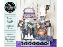 Load image into Gallery viewer, Boo Crew Halloween Tiered Tray SVG File | Laser Cut File | Glowforge | Halloween | Ghost | Trick or Treat Boo | Halloween laser Cut File