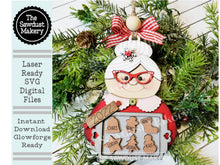 Load image into Gallery viewer, Mrs. Claus Bakery Personalized Ornament SVG File | Laser Cut File | Christmas Ornament Kit | Ornament SVG | Mrs. Claus | Personalized