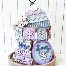 Load image into Gallery viewer, Winter Snowflake SVG File | Laser Cut File | Glowforge | Let it Snow | Winter SVG | Snowflake | Stocking Hat | Snowball | Brrr