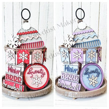 Load image into Gallery viewer, Winter Snowflake SVG File | Laser Cut File | Glowforge | Let it Snow | Winter SVG | Snowflake | Stocking Hat | Snowball | Brrr