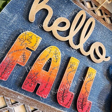 Load image into Gallery viewer, Hello Fall Scarecrow Gnome Door Hanger | Fall | Door Hanger | SVG File | Laser Cut File | Glowforge | Gnome SVG | Fall SVG