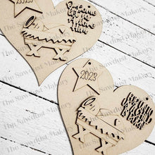 Load image into Gallery viewer, Nativity Heart Christmas Ornament SVG File | Laser Cut File | Christmas Ornament Kit | Ornament SVG | Nativity SVG