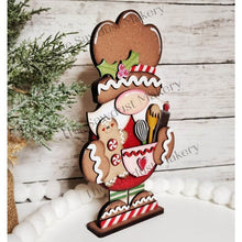 Load image into Gallery viewer, Large Gingerbread Baker Gnome SVG File | Laser Cut File | Standing Gingerbread Gnome SVG | Gnome | Gnome Shelf Sitter | Baker Gnome SVG