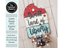 Load image into Gallery viewer, Popsicle Door Hanger SVG File | Laser Cut File | Sweet Land of Liberty SVG File | Door Hanger svg | USA | 4th of July