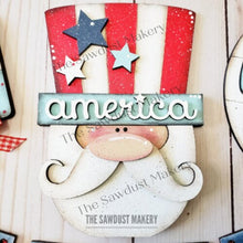 Load image into Gallery viewer, Sweet Land of Liberty Tiered Tray SVG File | Laser Cut File | Glowforge | USA | America | 4th of July | Uncle Sam SVG | Popsicle svg