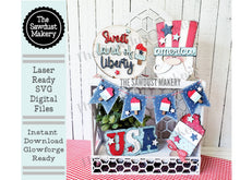 Load image into Gallery viewer, Sweet Land of Liberty Tiered Tray SVG File | Laser Cut File | Glowforge | USA | America | 4th of July | Uncle Sam SVG | Popsicle svg