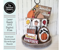 Load image into Gallery viewer, Fall SVG File | Laser Cut File | Glowforge | USA | Hello Pumpkin | Sweater Weather | Acorns | Pumpkin Pie | Bonfire | Fall SVG