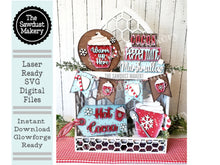 Load image into Gallery viewer, Hot Cocoa Bar Tiered Tray SVG File | Laser Cut File | Glowforge | Hot Cocoa | Marshmallow | Peppermint | Hot Cocoa SVG | Hot Cocoa SVG