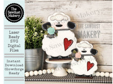 Load image into Gallery viewer, Easter Lamb SVG File | Laser Cut File | Glowforge | Easter | Lamb | Sheep | Shelf Sitters | Lamb SVG | Easter SVG